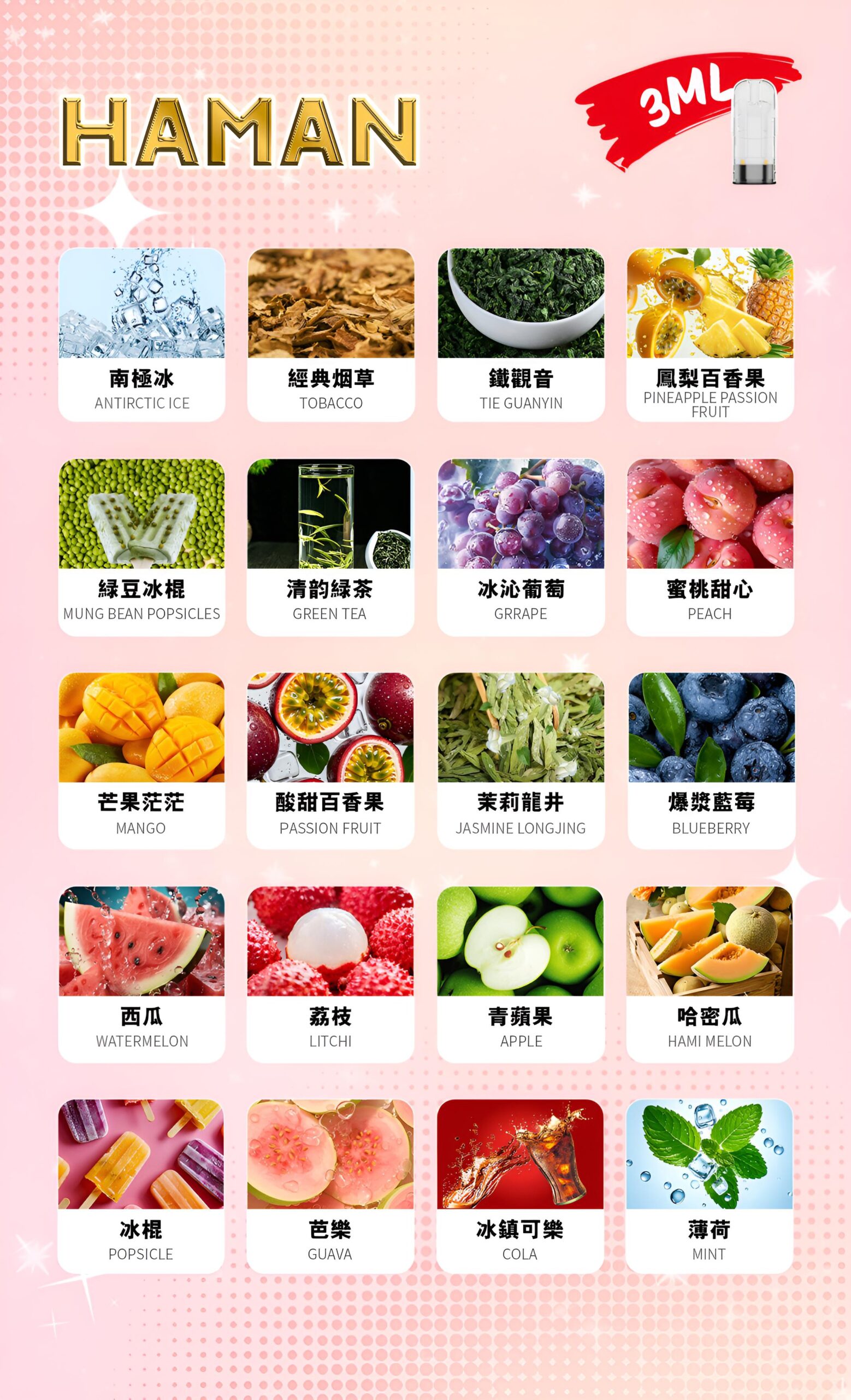 Haman煙彈 哈門高品質電子煙煙彈 多樣口味推薦 台灣現貨 產品圖片 1 Haman煙彈 哈門高品質電子煙煙彈 多樣口味推薦 台灣現貨 產品圖片 1